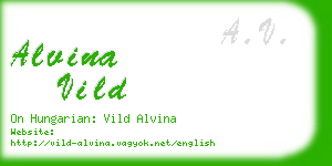 alvina vild business card